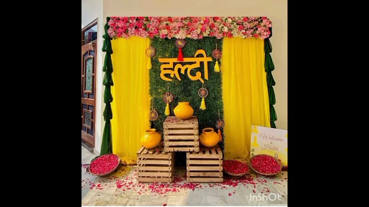 Haldi Ceremony Decorations Ideas❤️👰#shorts#Wedding #haldiceremony