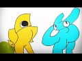 Cyan  yellow new dance   rainbow friends animations chapter 2 animations pt6