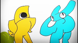 Cyan & Yellow NEW DANCE! 😳 | Rainbow Friends Animations Chapter 2 Animations pt.6