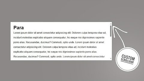 How Add Custom Scrollbar In Div Using Html And Css