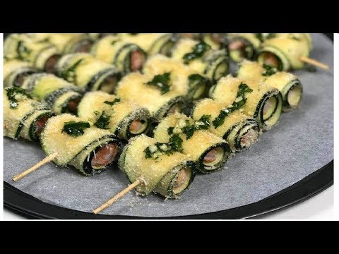 SPIEDINI DI ZUCCHINE E GAMBERI -  ANTIPASTO DI NATALE RICETTA SEMPLICISSIMA