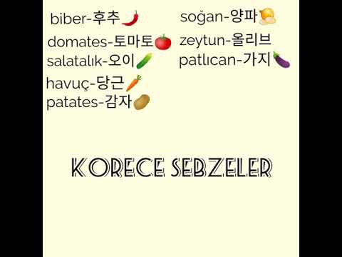 Korece sebzeler