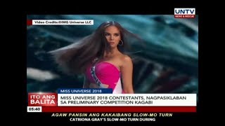 Catriona Gray, nagpakitang gilas sa pamamagitan ng kanyang “lava walk” sa preliminary competition