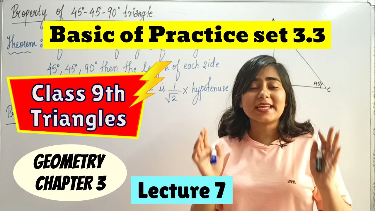 Class 9th Chp 3 Triangles || Basic of Practice set 3.3 || Geometry ...