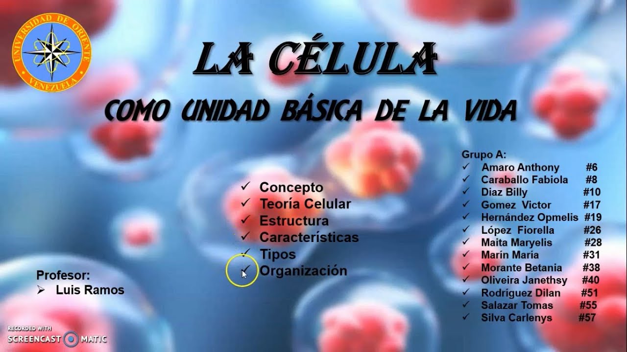 La Célula como unidad básica de la vida - YouTube