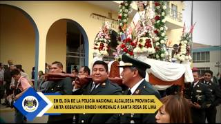 EN EL DÍA DE LA POLICÍA NACIONAL ALCALDESA PROVINCIAL ANITA KOBAYASHI RINDIÓ HOMENAJE A SANTA ROSA D