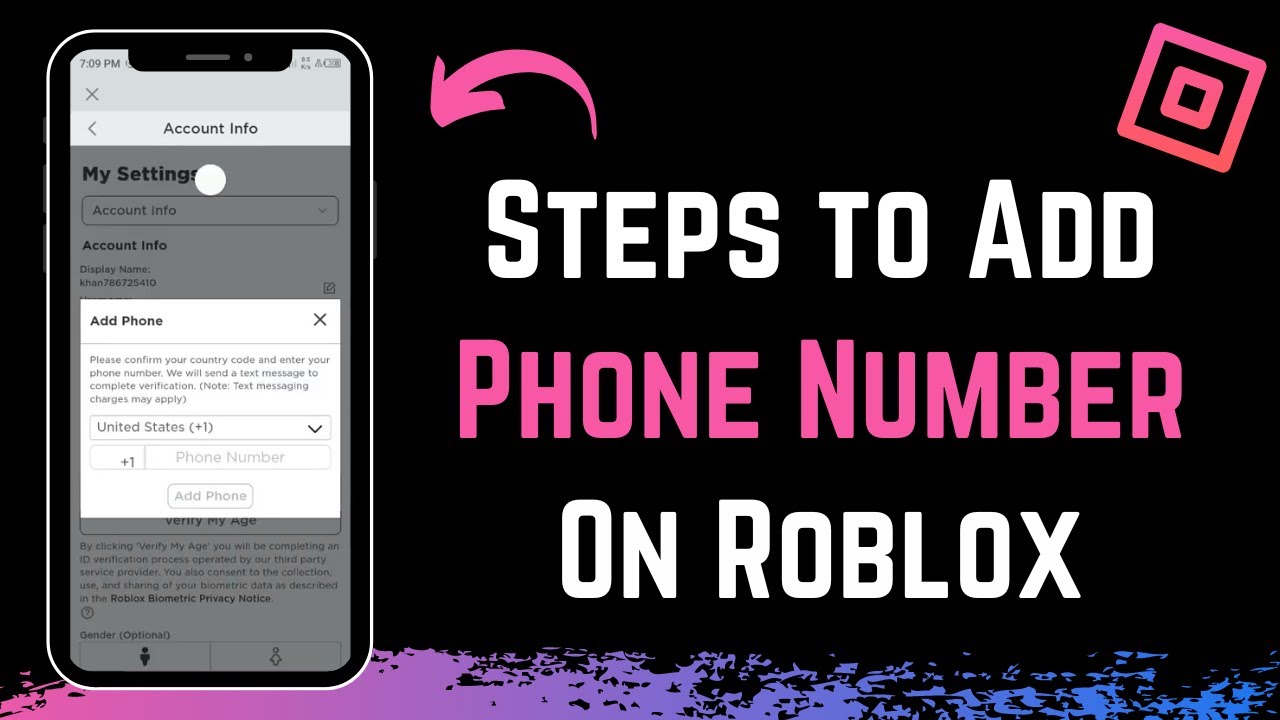 How to Add Phone Number to Roblox Account 