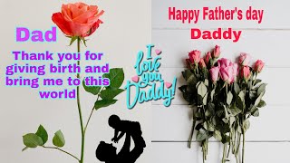 Happy Father's day.Father's day quotes by lavanya thoughts