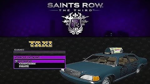 PS3 Saints Row The Third Vehicles Cheat Give Taxi