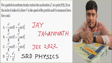 For a particle in uniform circular motion,the acceleration a at any point P(R,theta) on….JEE 2022