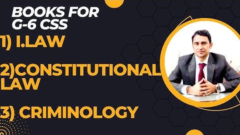 Books for International Law | Constitutional Law | Criminology| by Syed Fazil Bukhari #css #pms