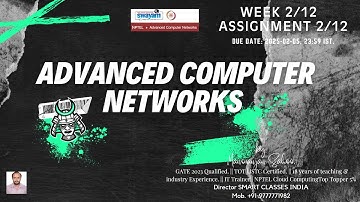 Advanced Computer Networks Quiz Week 2 Assignment 2 Answers NPTEL SWAYAM JANUARY APRIL 2025