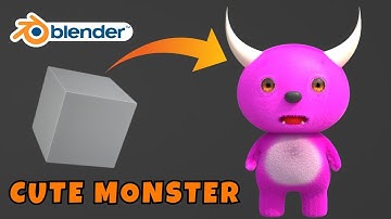 3D Cute Monster Character : Blender Modeling Tutorial for Beginners