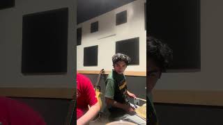 Teaching Dominic Drum basics 