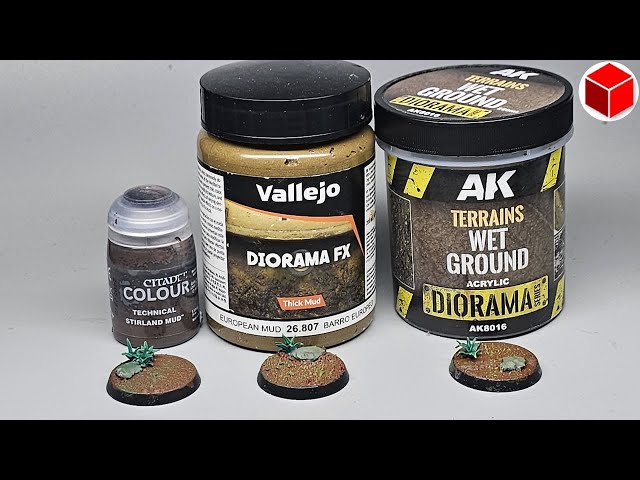 Citadel Texture Paints Vs Vallejo Diorama FX Vs AK Terrains Diorama Series  - Hobby Battles 