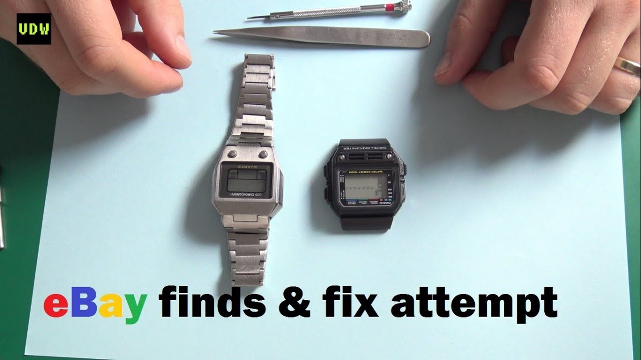 LCD Watch Fix attempt - Ep 43 - VintageDigitalWatches - YouTube