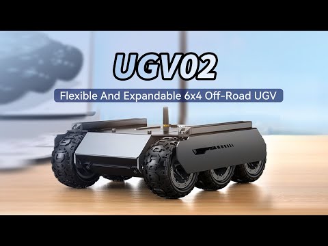 UGV, mobile robot, flexible 6x4 Off-Road, with extension rails and ESP32 slave computer
