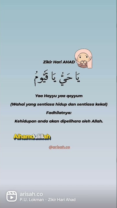 Zikir Hari Ahad✨