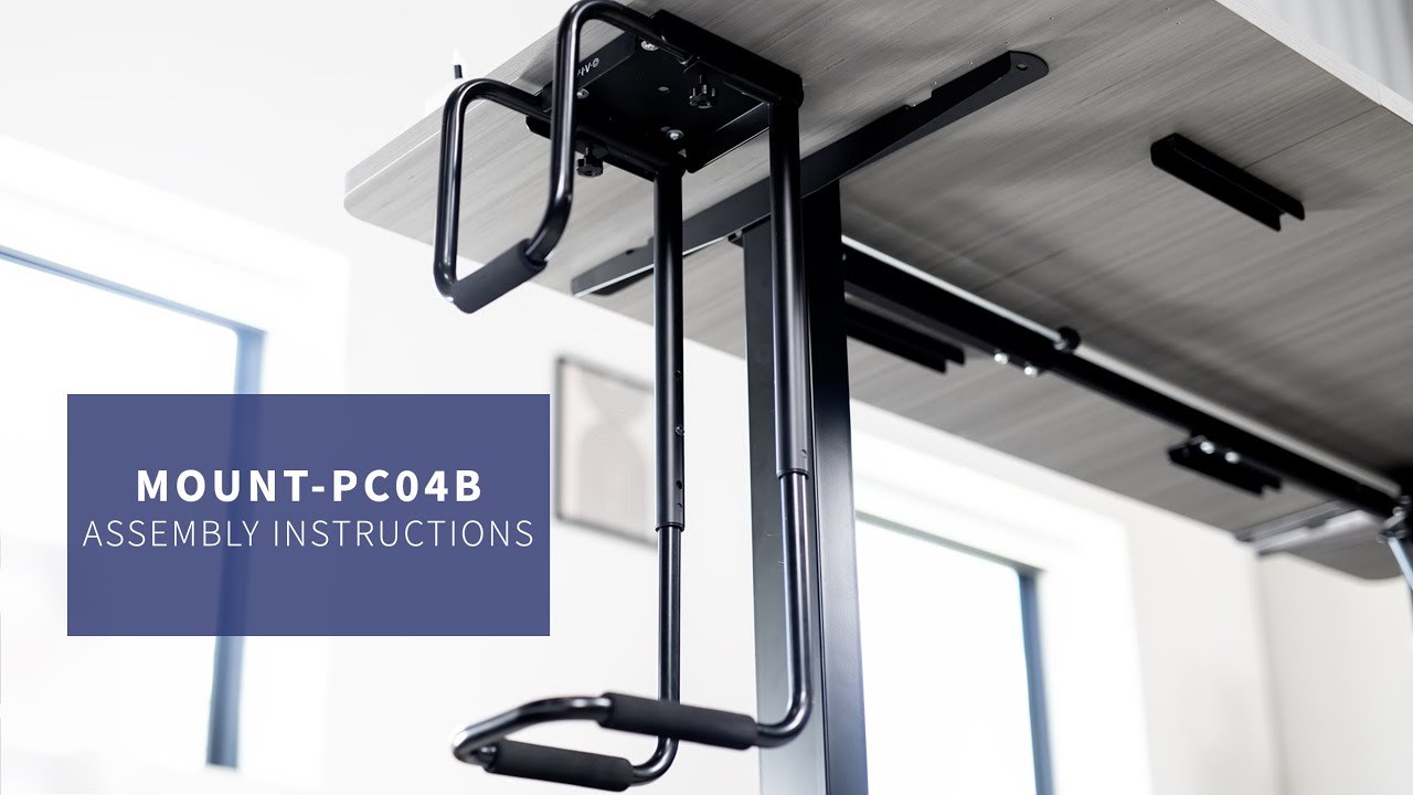 MOUNT-PC04B Heavy Duty Under Desk PC Mount Assembly by VIVO - YouTube