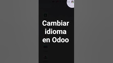 Cambiar idioma en Odoo