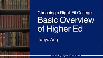 Basic Overview of Higher Ed