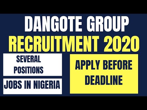 DANGOTE Recruitment 2020 | Jobs In Nigeria