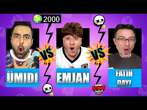 2000 ELMAS ÖDÜLLÜ EKİP BRAWL STARS TURNUVASI ! BOTLAR YOK ! EMJAN VS ÜMİDİ VS FATİH DAYI