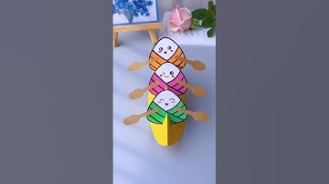 Cách làm chiếc thuyền bập bênh đáng yêu từ giấy màu #choicungcon #handmade #handmade #shorts