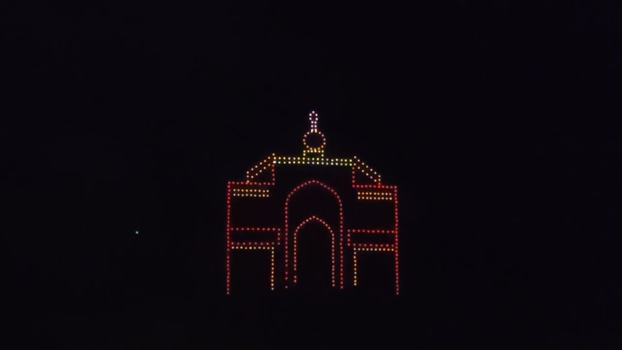 Mega Drone Show with 750 Drones @Siddipet Ruby Neckles Road ❤️