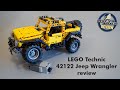 LEGO Technic 42122 Jeep Wrangler detailed building review