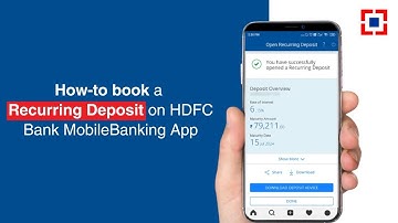 How to book a Recurring Deposit on HDFC Bank MobileBanking App