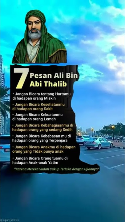 7 PESAN ALI BIN ABI THOLIB