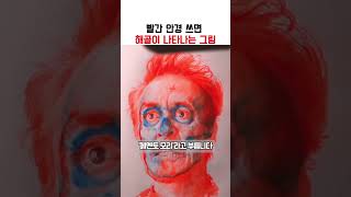 빨간 안경 쓰면 해골이 나타나는 그림