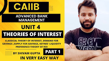 CAIIB EXAM | THEORIES OF INTEREST | PART -1 | UNIT 4 | MODULE A | ABM | ECONOMIC ANALYSIS