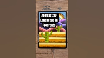 Abstract 3D Landscape in Procreate #procreatetutorials #digitalart #3dart #landscapeart