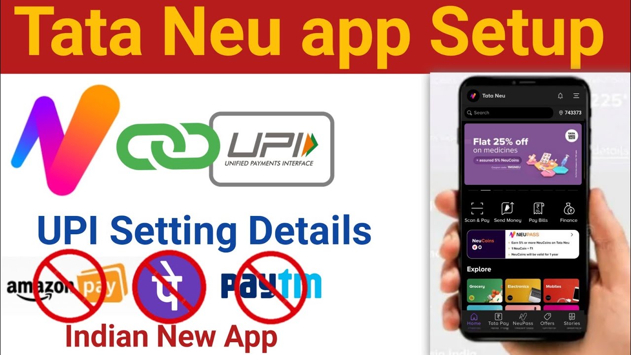 TATA Neu app Launch |Tata neu app setup Prosses |Tata neu app UPI SETTING |