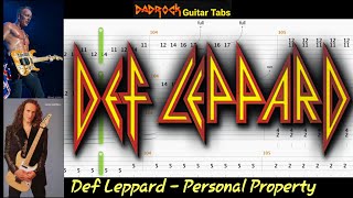 Personal Property - Def Leppard - Guitar + Bass TABS Lesson