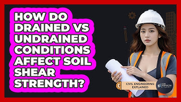 How Do Drained Vs Undrained Conditions Affect Soil Shear Strength? - Civil Engineering Explained