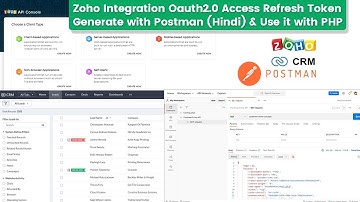 Access Token & Refresh Token Generate with Postman in Zoho CRM Integration Oauth2.0 (Hindi)