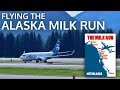 Flying the FULL Alaska Milk Run! Anchorage to Seattle w/6 STOPS!