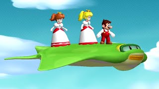 New Super Mario Bros. Wii - 3 Player Co-Op Walkthrough - World 5 - Mario, Peach \& Daisy!