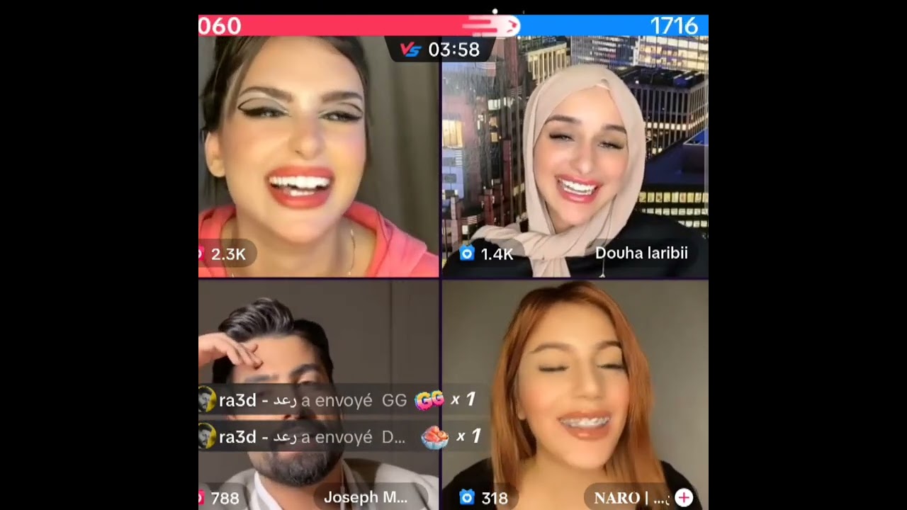 القست الرباعي الفخم ميس دعاء او ضحى او جوزيف او نارو بث اجنن كل ضحك 😂