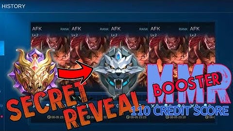 HOW TO AFK WITHOUT LOSING CREDIT SCORE | MMR BOOSTER SECRET REVEALED | MOBILE LEGENDS SUPREME BADGE