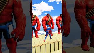 GTA 5 Epic Water Ragdolls Spiderman vs RED HULK Jumps/Fails Ep.393 #shorts