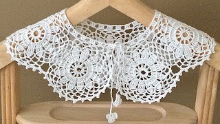 Tiğ İşi̇ Dantel Yaka Peter Pan Yaka Crochet Lace Collar Peter Pan Collar