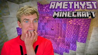 Exploring Abandoned Minecraft Mineshaft!! (Super Rare Amethyst Found) | Stephen Sharer Gaming