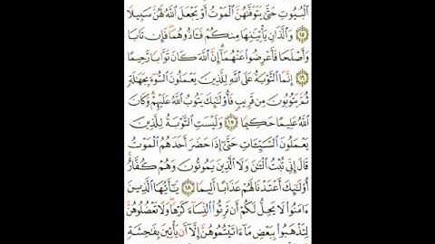 سورة النساء الآيات ( 15 ـ 19 ) إبراهيم الأخضر صفحة ( 80 )