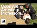 Out of control us cops arresting professors at palestine protests