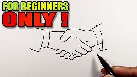 How to draw shake hands easy | Simple Drawings