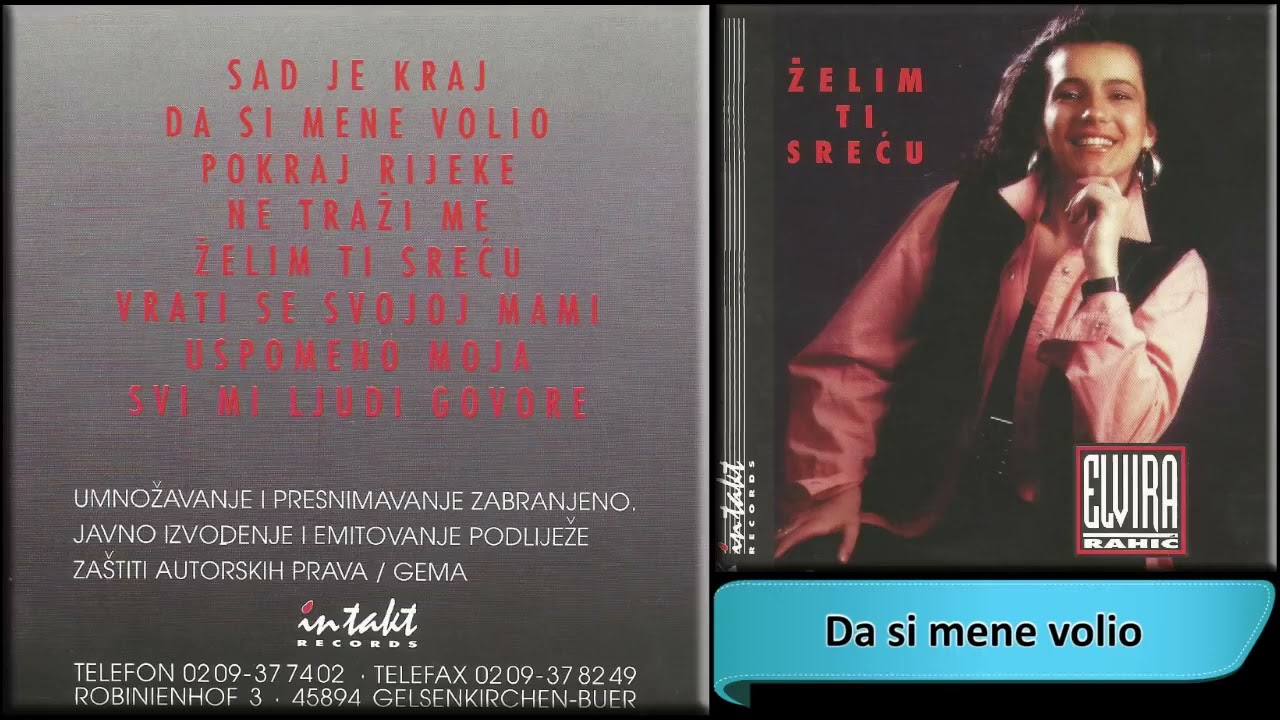 Watch Elvira Rahic & Serif Konjevic - Da si mene volio - (Audio 1993) HD on YouTube Watch Elvira Rahic & Serif Konjevic - Da si mene volio - (Audio 1993) HD on YouTube